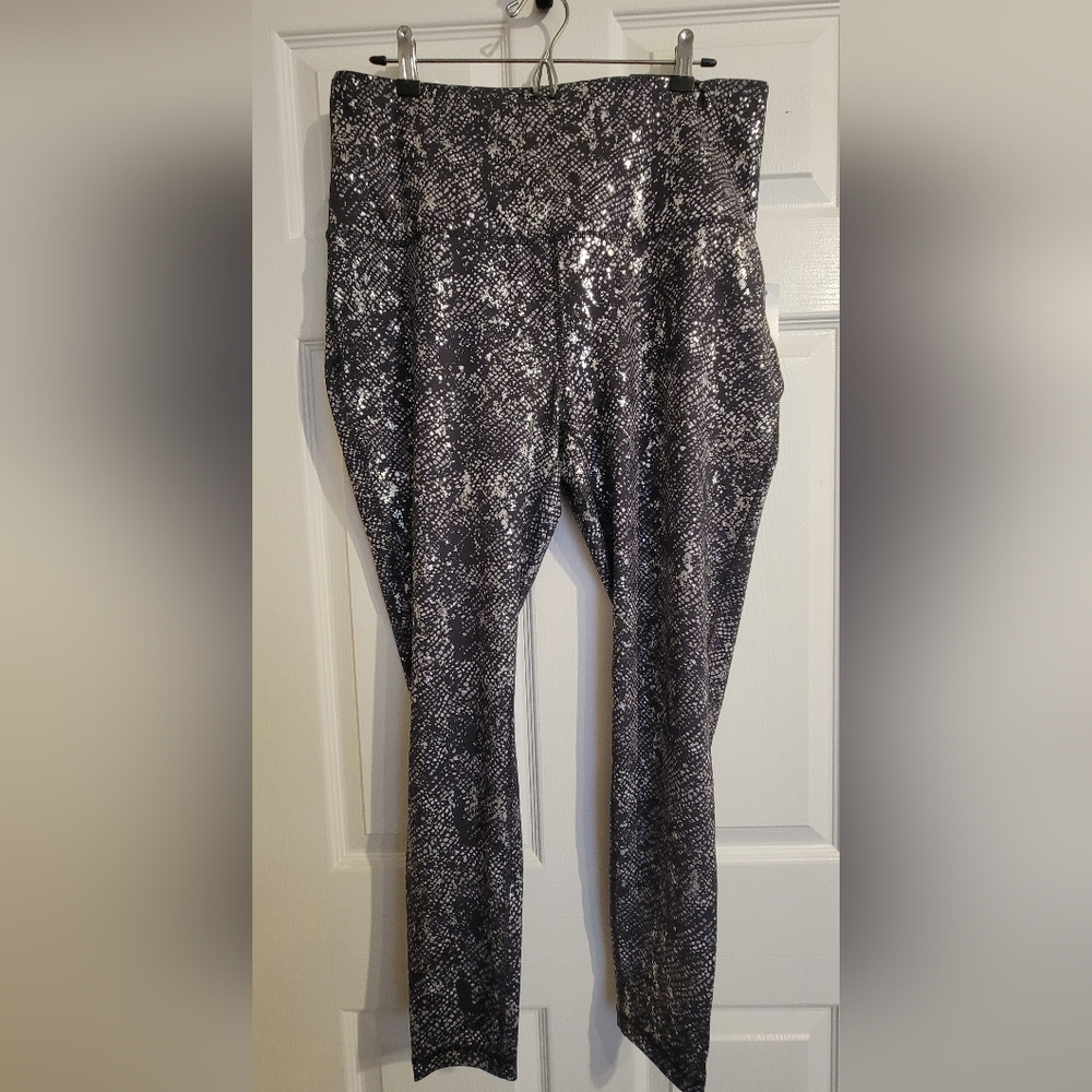 Zelos 2x Black Snake High Waist Leggings